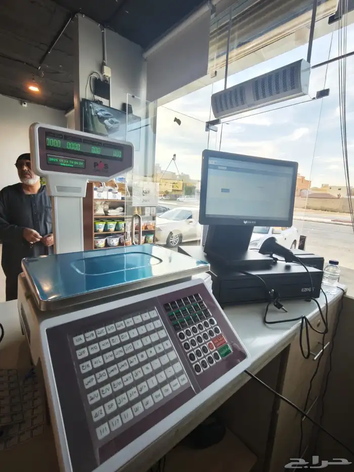 جهاز لمس مع ميزان باركود لجميع الانشطة خضار ملحمة محمصة 3