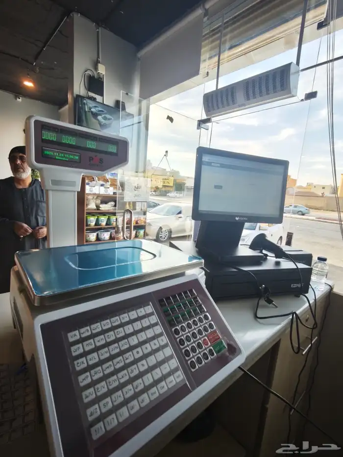 جهاز لمس مع ميزان باركود لجميع الانشطة خضار ملحمة محمصة 6