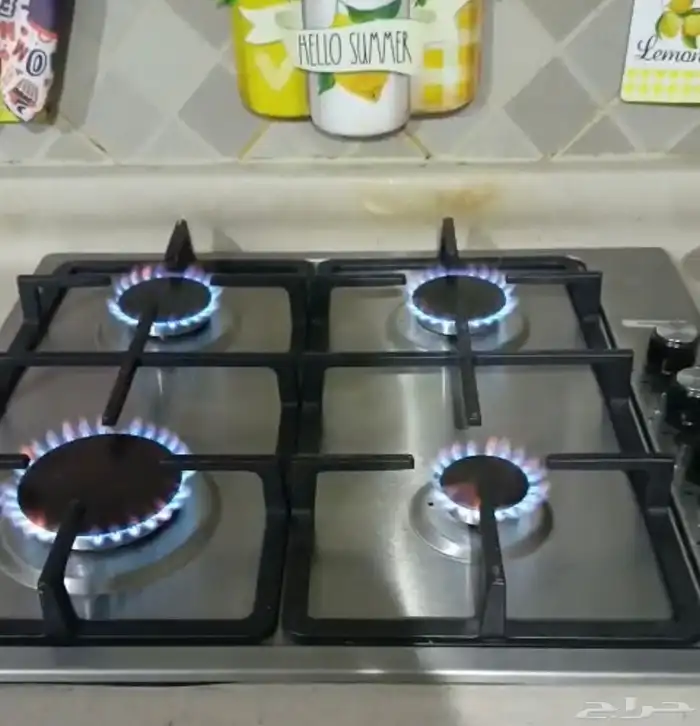 فرن مسطح 4 عيون لم يستعمل سوى مرتين 0