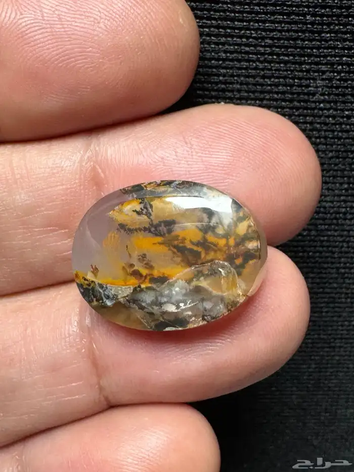 عقيق يماني طبيعي شجري مصور 18