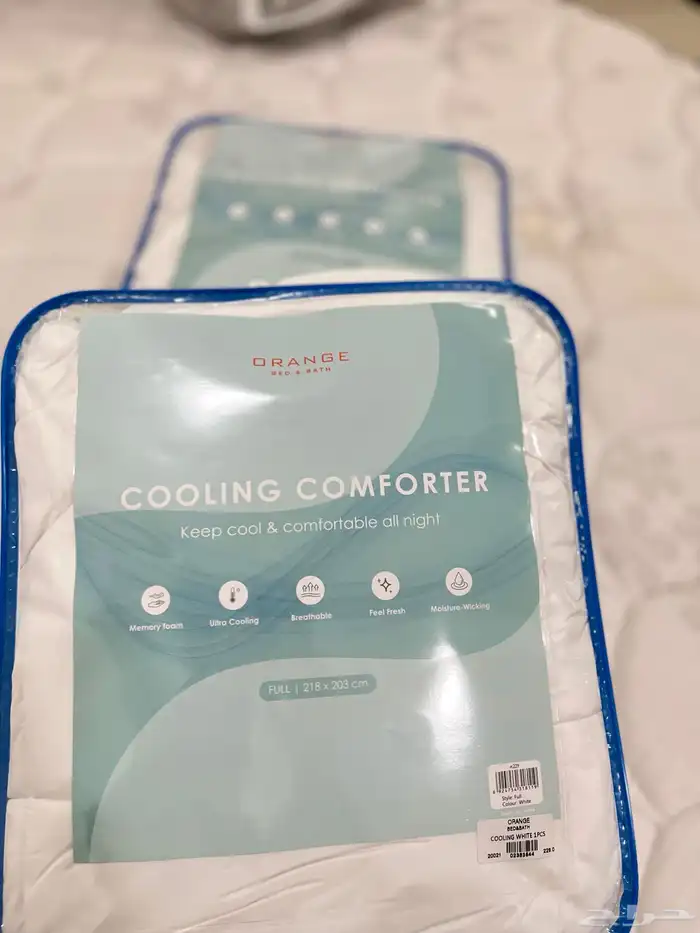 مفرش سرير نفرين فرو جديد مع بطانيتان قطن من اورنج 4