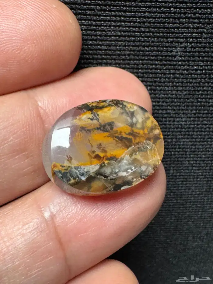 عقيق يماني طبيعي شجري مصور 14