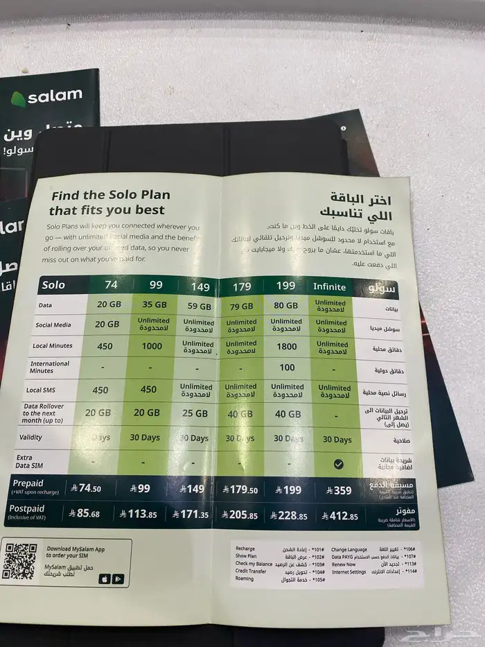 يوجد عرض لمدة سنه تفعيل كل شهر 59جيجا 2