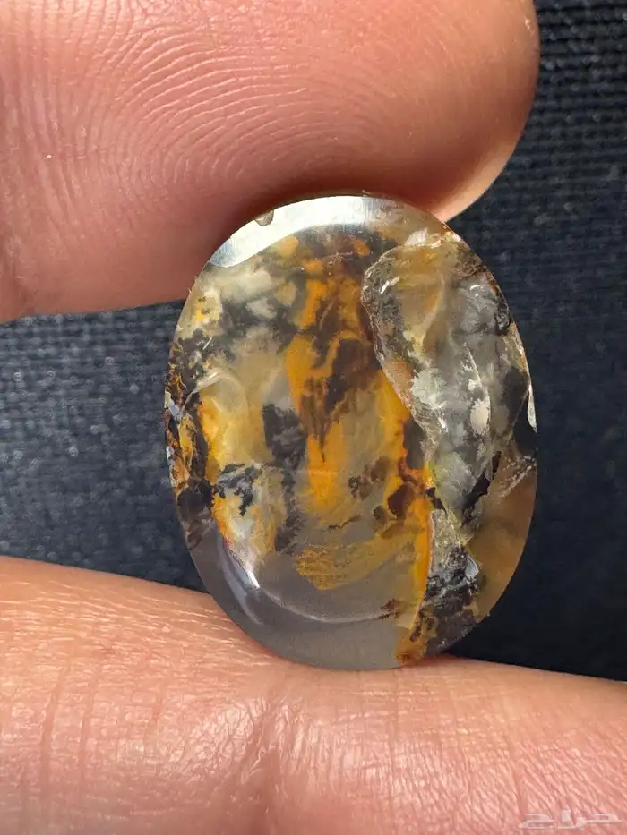 عقيق يماني طبيعي شجري مصور 12