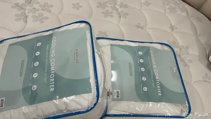 مفرش سرير نفرين فرو جديد مع بطانيتان قطن من اورنج 6