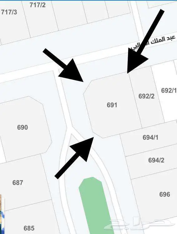 ارض للبيع على ثلاث شوارع في ضاحية الملك فهد مساحة 507 0