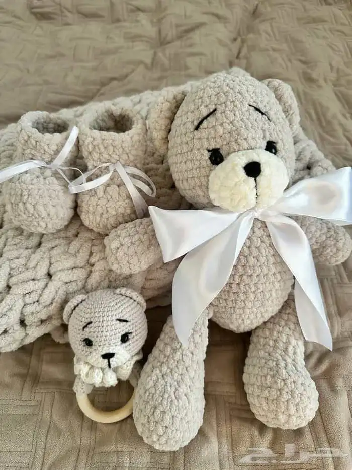 دمية كروشيه هاند ميد هدية تعبر عن الحب لطفل تحبه 1