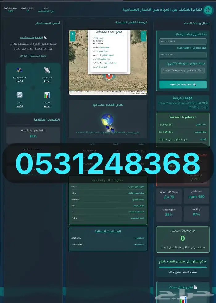 كشف مياه آبار ارتوازية عبر الأقمار الصناعية 5