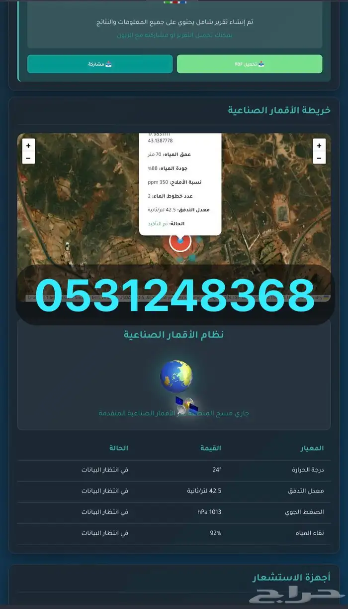 كشف مياه آبار ارتوازية عبر الأقمار الصناعية 3