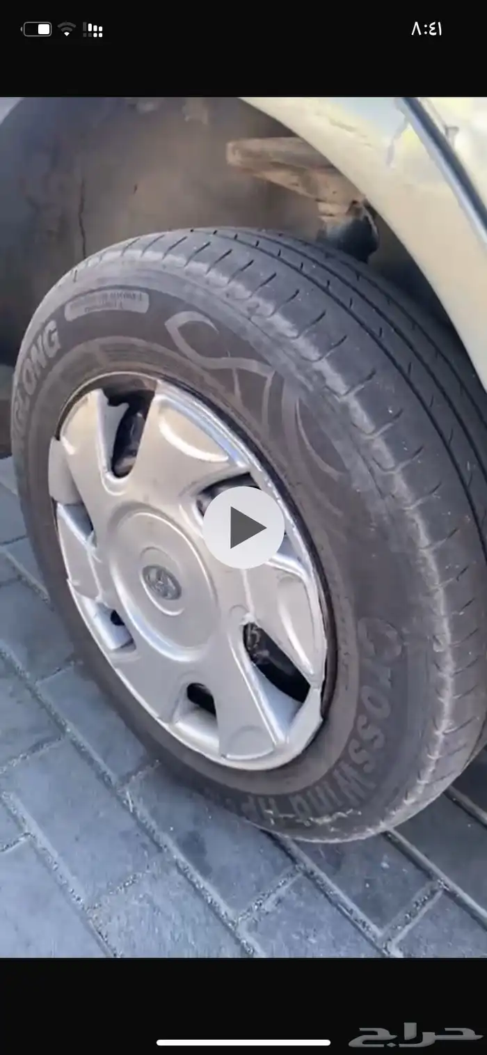 للبيع جنوط بكفراتها بطيسها العدد 4 اقبل بدل جنوط كروم 3