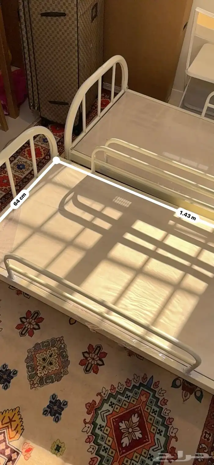 سرير أطفال عدد 2 مقاس 65 طول 145 1