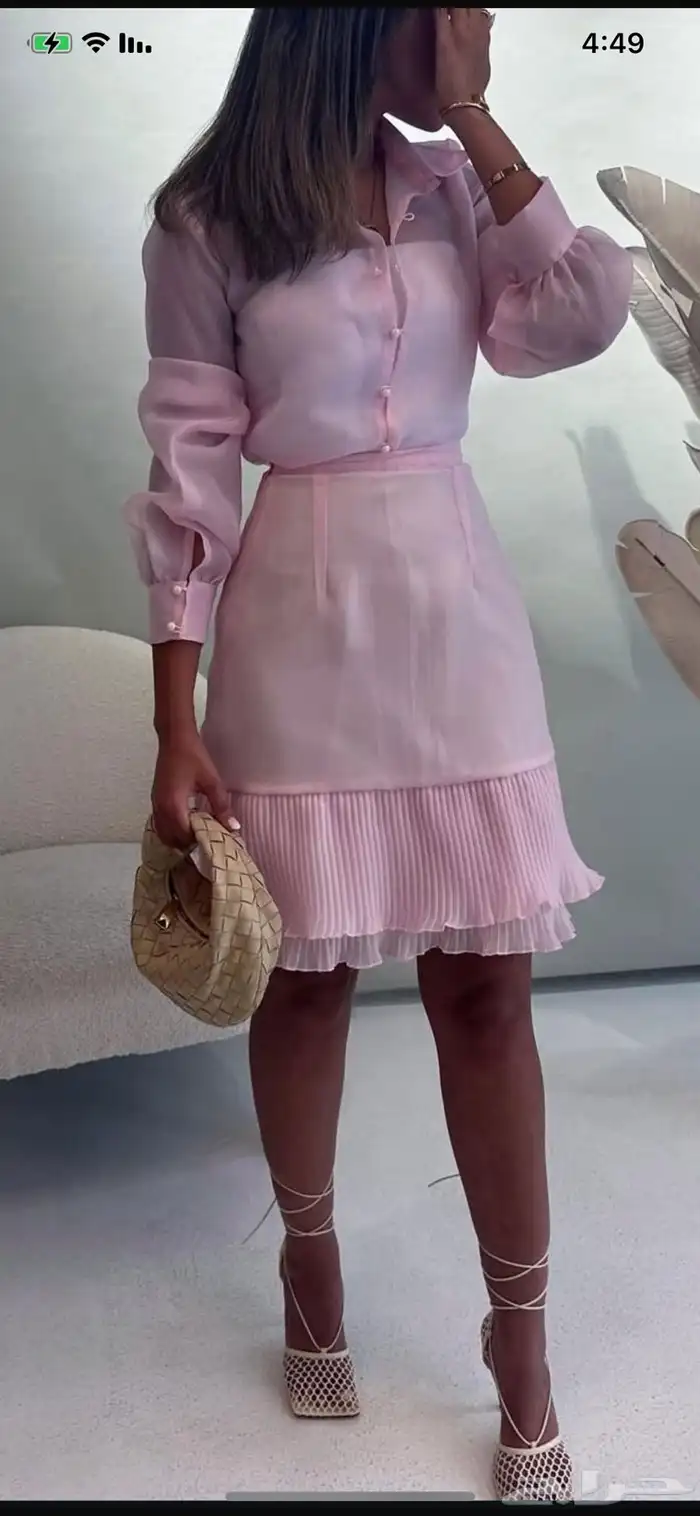 تايور فخم لون زهر تنفيذ مصممه كويتيه شبه جديد مقاس مديم 1