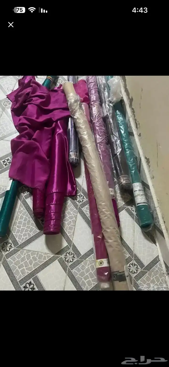 اقمشه للبيع 9 قطعه ب100 0
