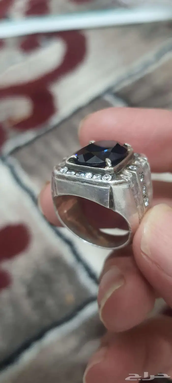 خاتم ياقوت ازرق زفير 3