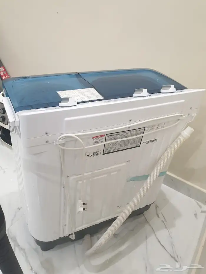 غسالة حوضين نصف اتوماتيك شبة جديده الاستخدام 4 اشهر 2