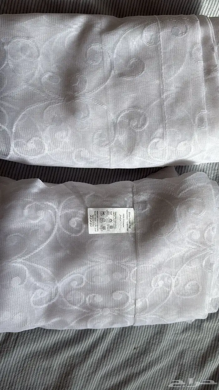 ستائر شيفون بنقش ورود   قطعتين   الطول 150x240 1