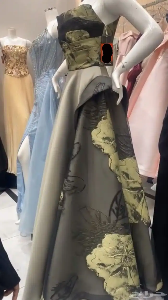 فستان زيتي ب 1500 جديد انلبس مره وحده مافيه ولاشي مقاس M 0