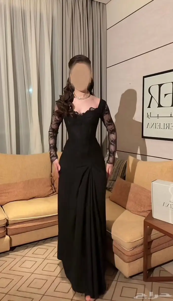فستان اسود دانتيل جديد لم يلبس مقاس M والسعر 380 0