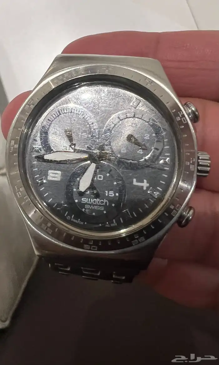 فرصه ذهبيه ساعه يد للبيع ماركه سواتش حديد استخدام بسيط 1