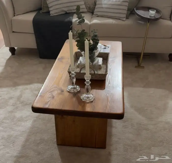 طاولة قهوة خشب هندي طبيعي جديدة 100 1