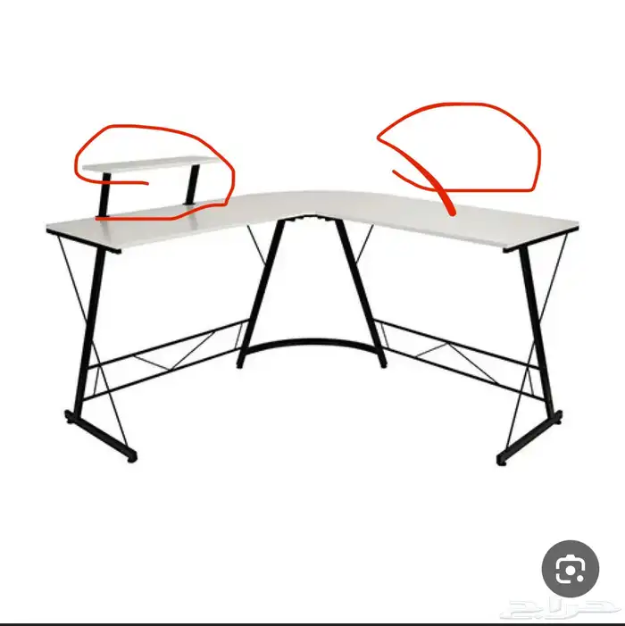 طاولة قيمنق شكل L 2