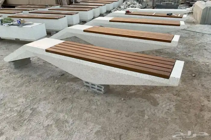 كراسي خرسانية وحاويات واحواض للحدايق 10