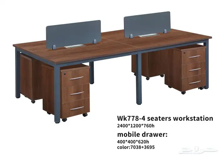 Workstations جديد مكاتب مشتركة رباعي و ثنائي و مكتب بارتيشن 5