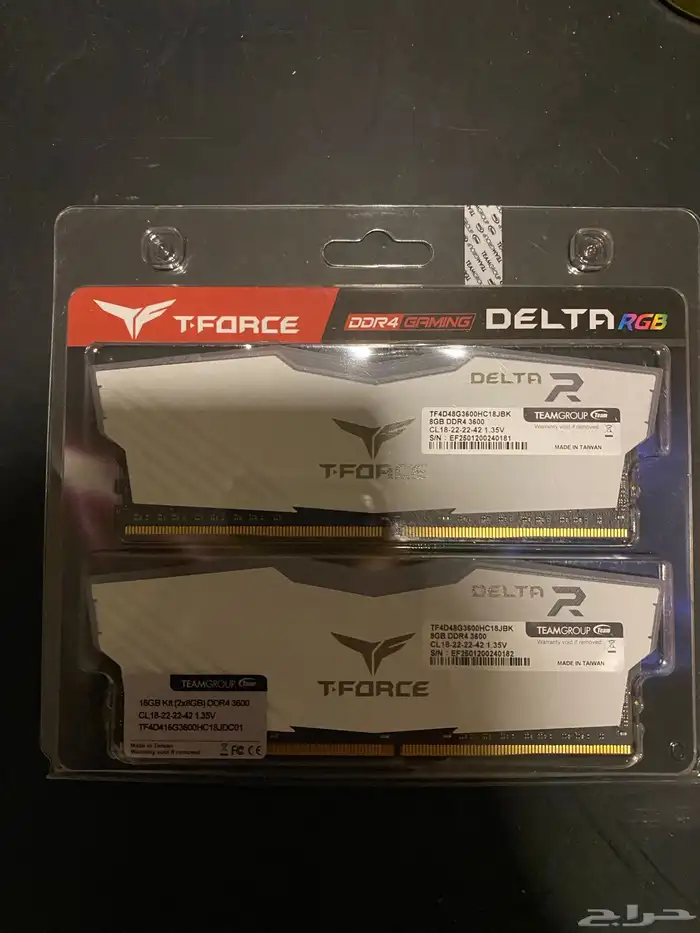 رامات T-Force ddr4 16GB (2x8) 3600hz 2