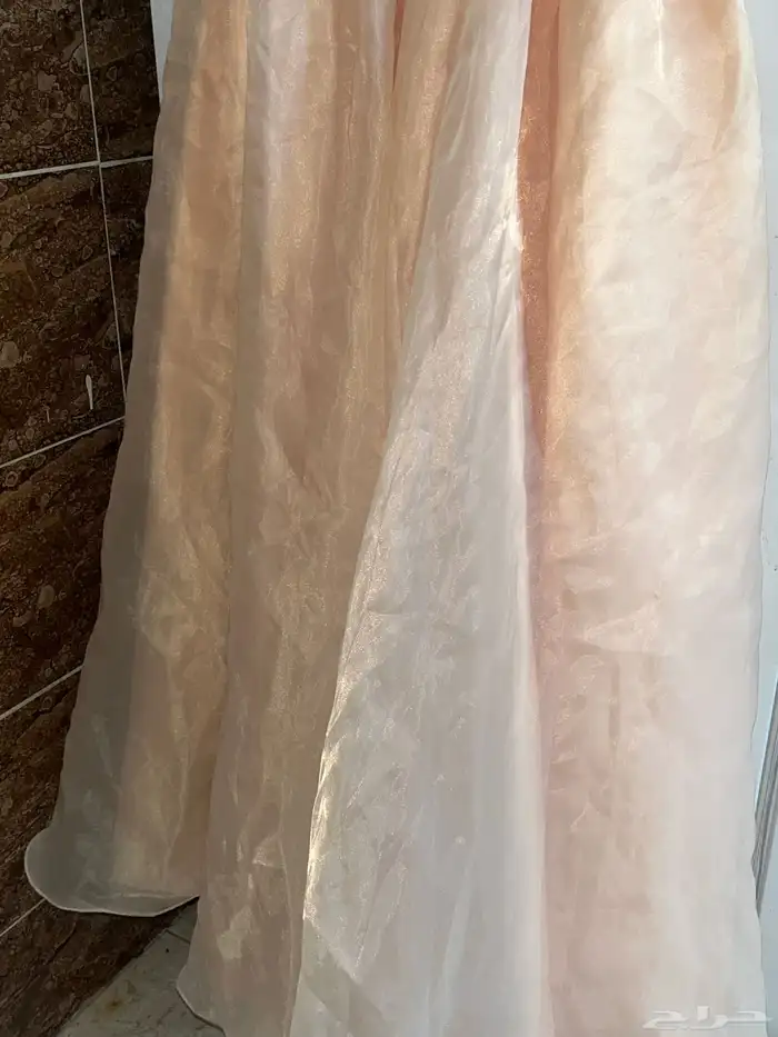 فستان فخم خياللل لون سكري تطريز يجننن 0