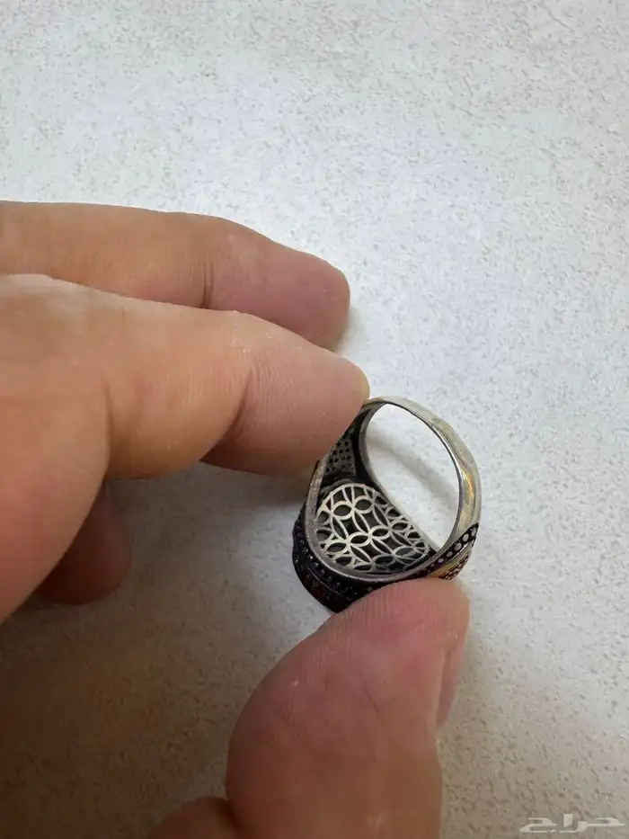 خاتم صناعه يدوي فضه 7
