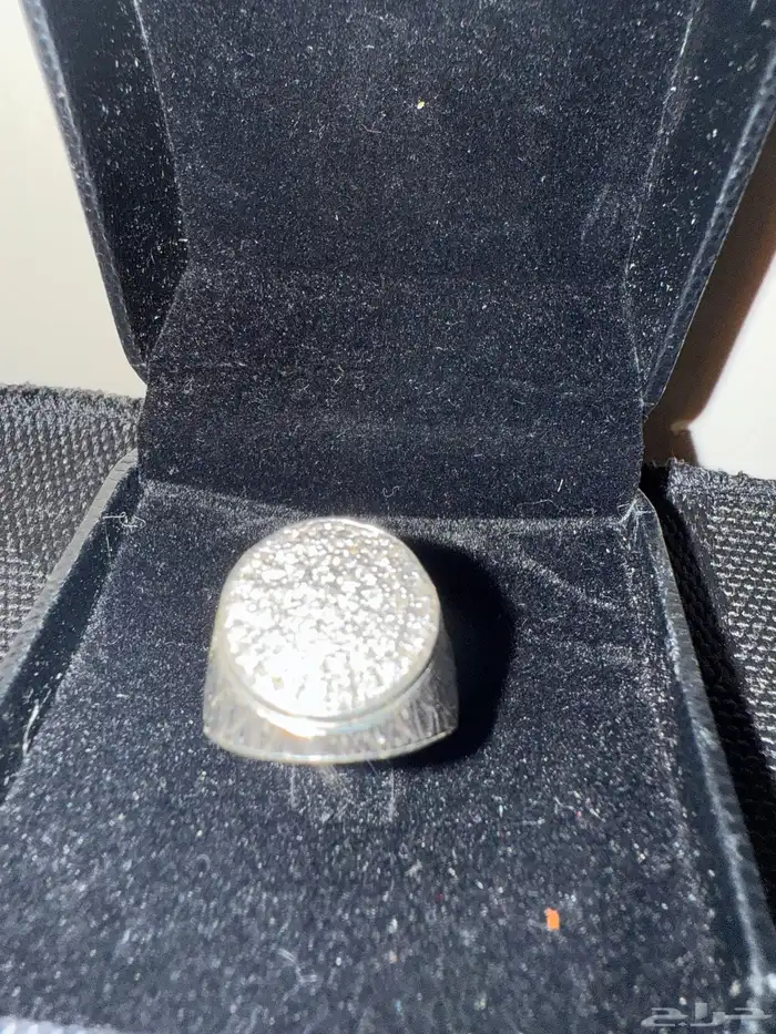 خاتم رجالي فضة والماس 0