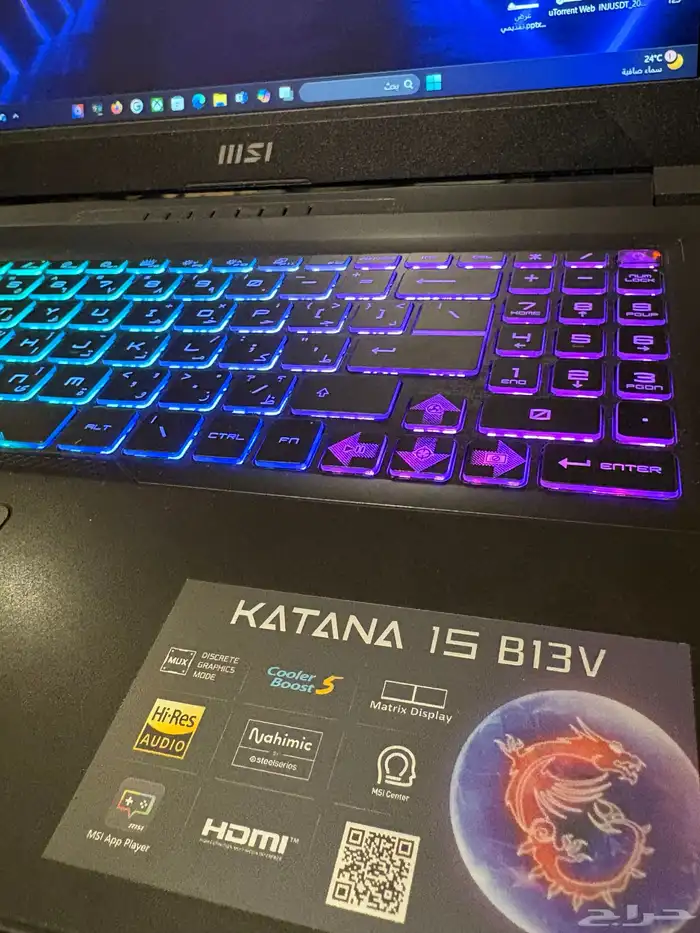 لابتوب قوي اللعاب gaming msi katana 15 B13v 2
