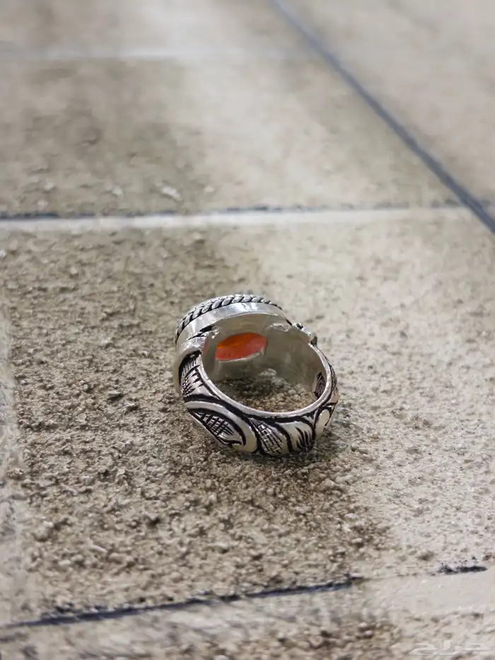 خاتم عقيق زجاجي 2