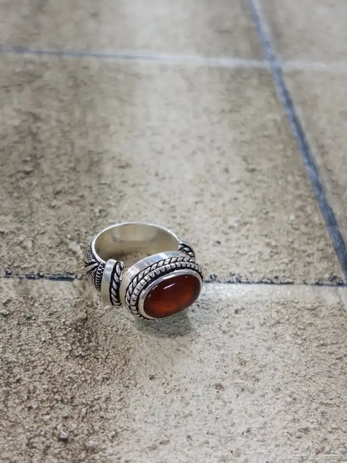 خاتم عقيق زجاجي 4