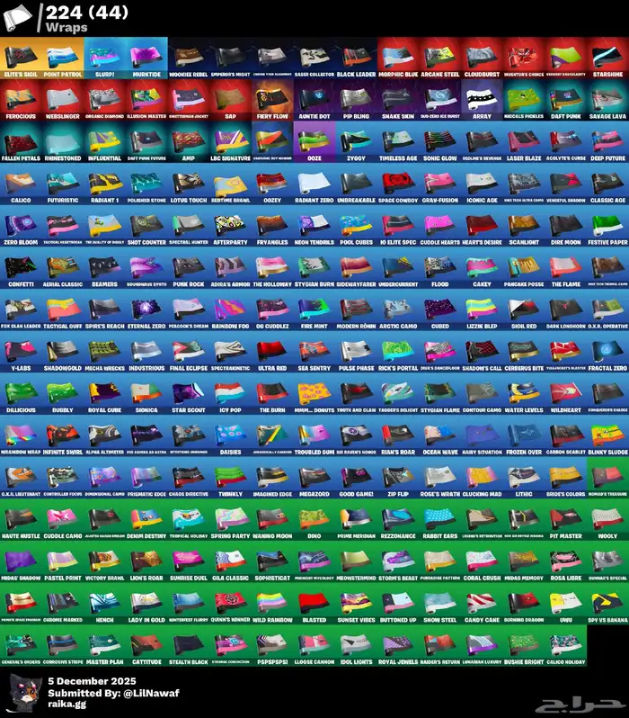 حساب وايلد كات وترافس ونوادر وكريتوس 466 سكن 7