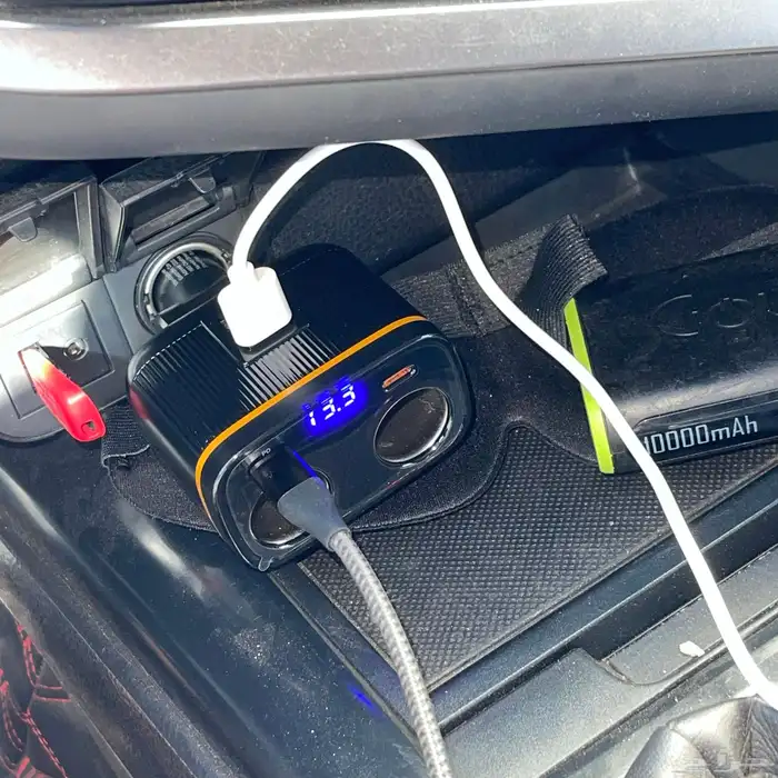 شاحن سياره ولاعتين اضافيه و4مداخل شاحن 145واط 2