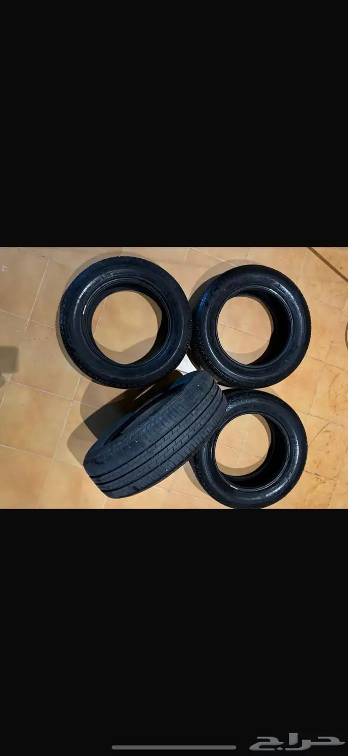 كفرات 2023مقاس 15صناعه هنديه Ecopiaالطقم سليم واحد مرقوع 1