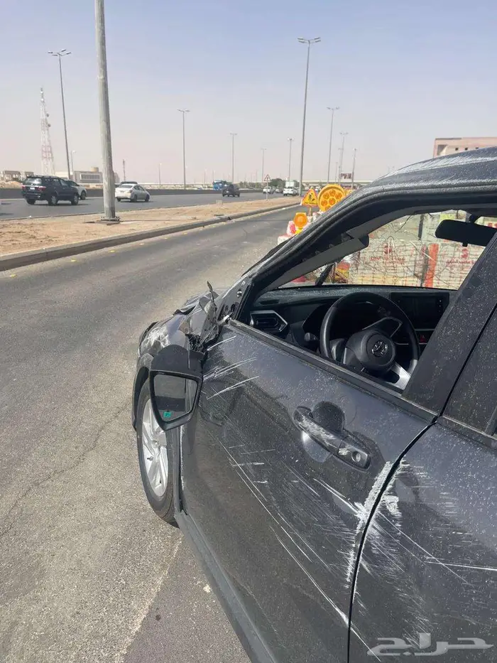 سيارة رايز مديل2023لون رصاصي مرفق صور الحادث 13
