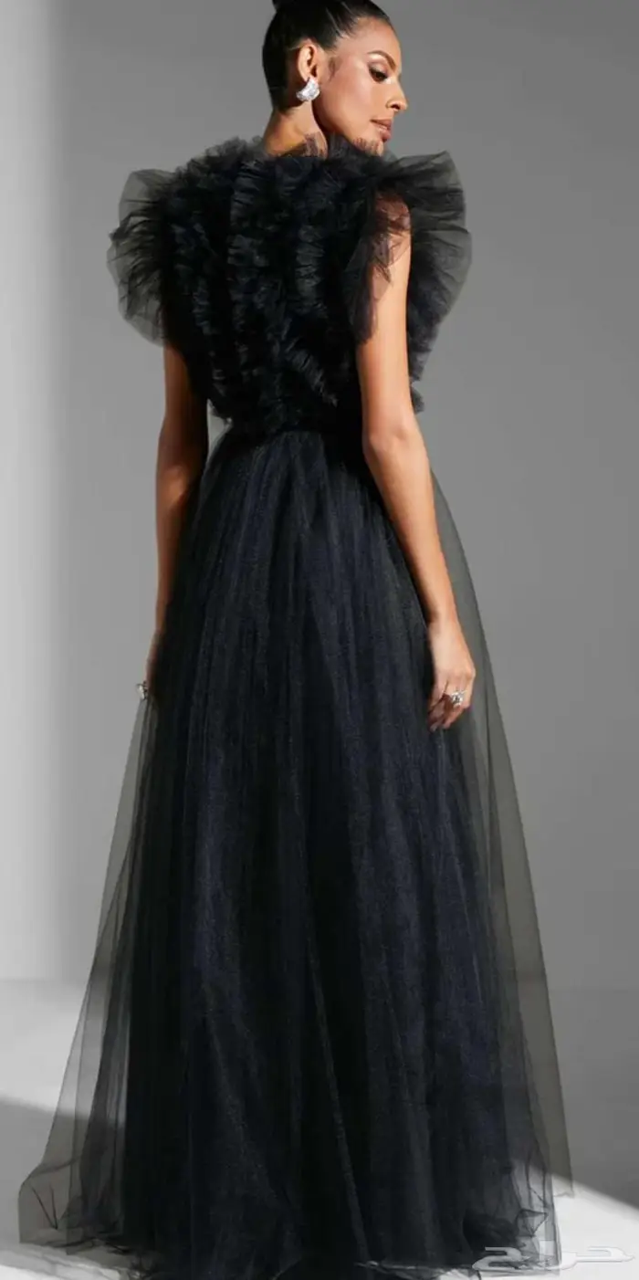 فستان سهرة اسود انيق 0