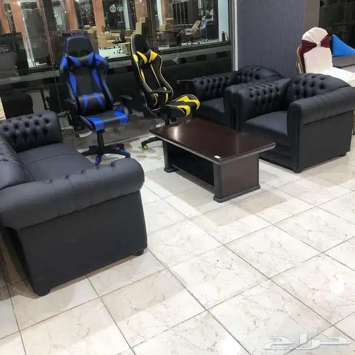 كنب مكتبي جلد فخم متوفر جديد 1