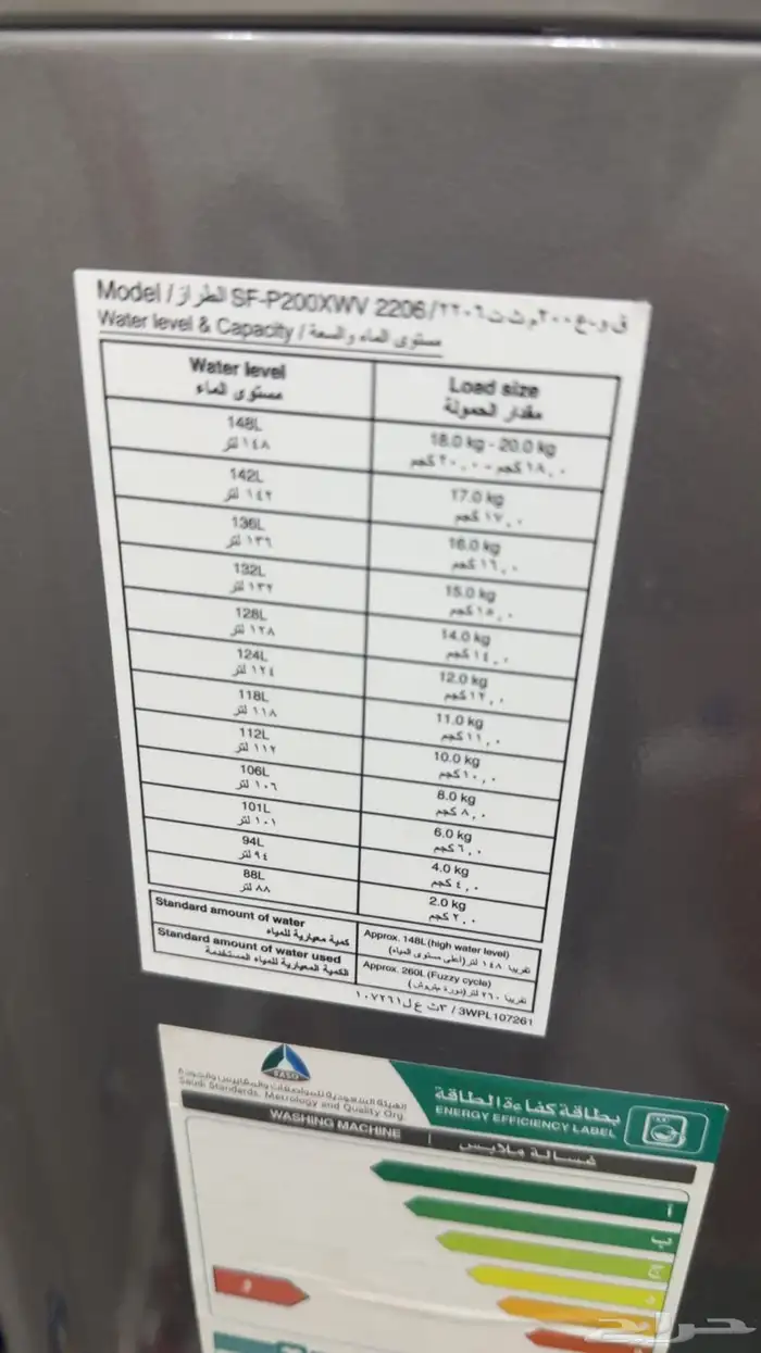 غساله توماتيك 20 كيلو 4