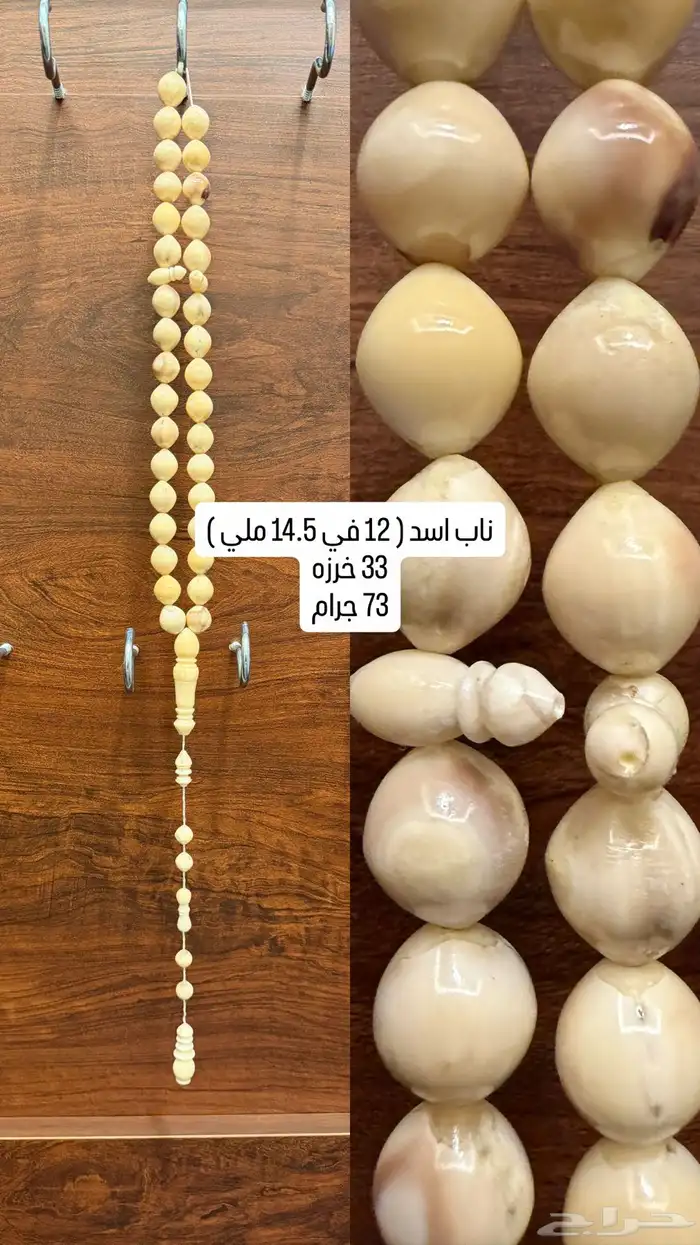 سبح من خامات متنوعة ( ناب أسد - جلد ذيب - ألخ ) 0