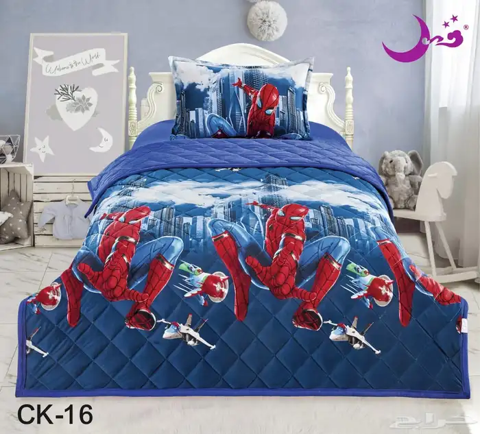 جديد و عرض مفارش اطفال مخمل مضغوط ناعم نفرونص 3 قطع ب105 9