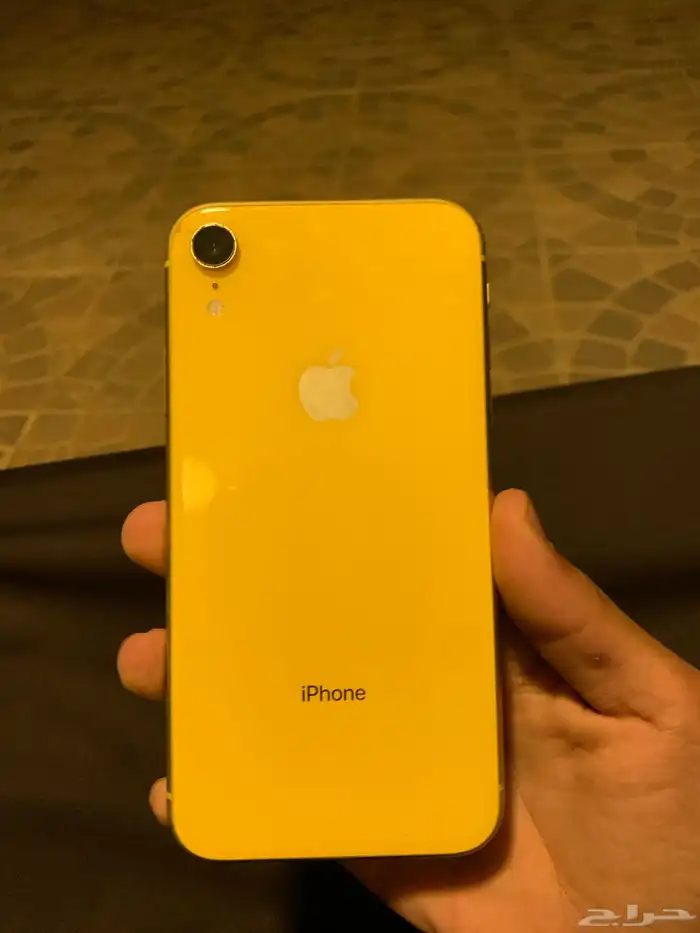ايفون اكس ار iPhone XR لون اصفر البطاريه 75  السعه 128G 0