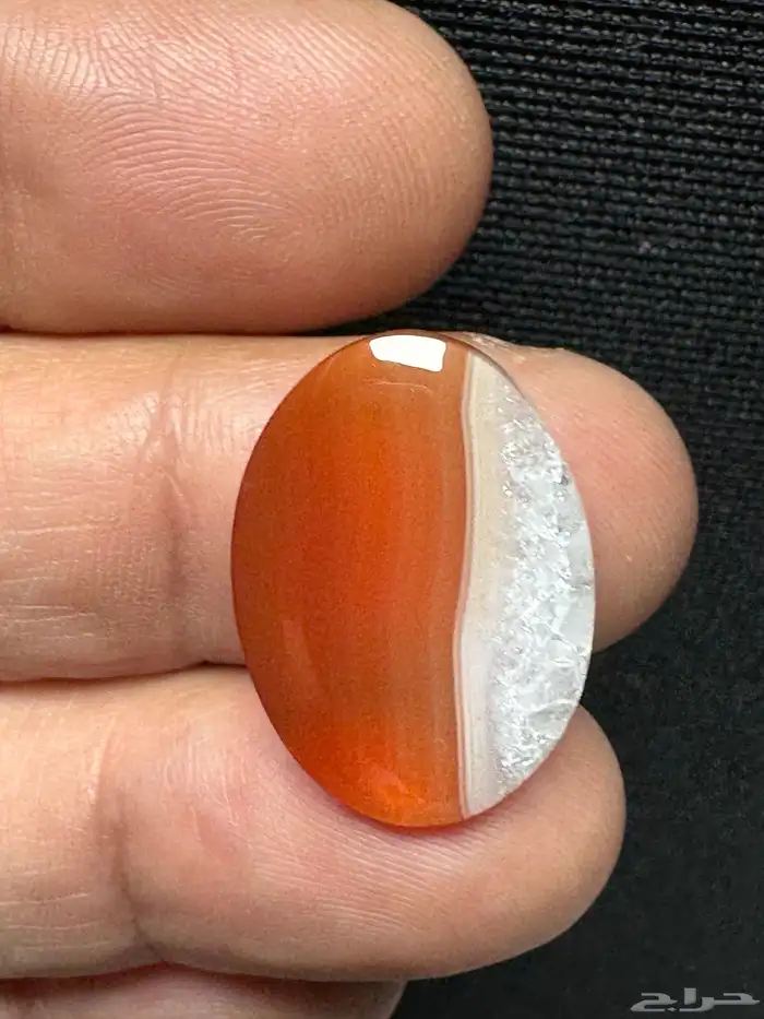 عقيق يماني طبيعي مناصف كريستالي نوادر 9