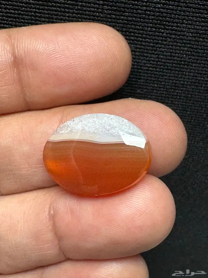 عقيق يماني طبيعي مناصف كريستالي نوادر 17