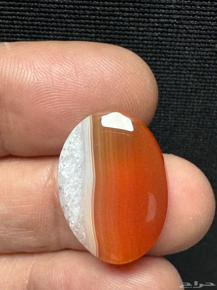 عقيق يماني طبيعي مناصف كريستالي نوادر 4