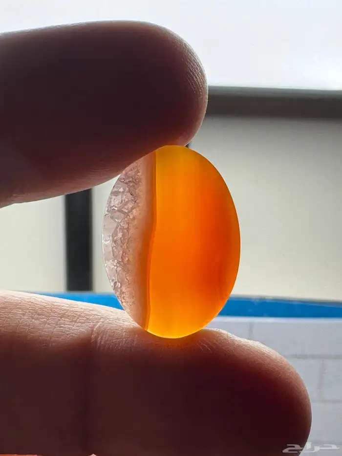 عقيق يماني طبيعي مناصف كريستالي نوادر 14