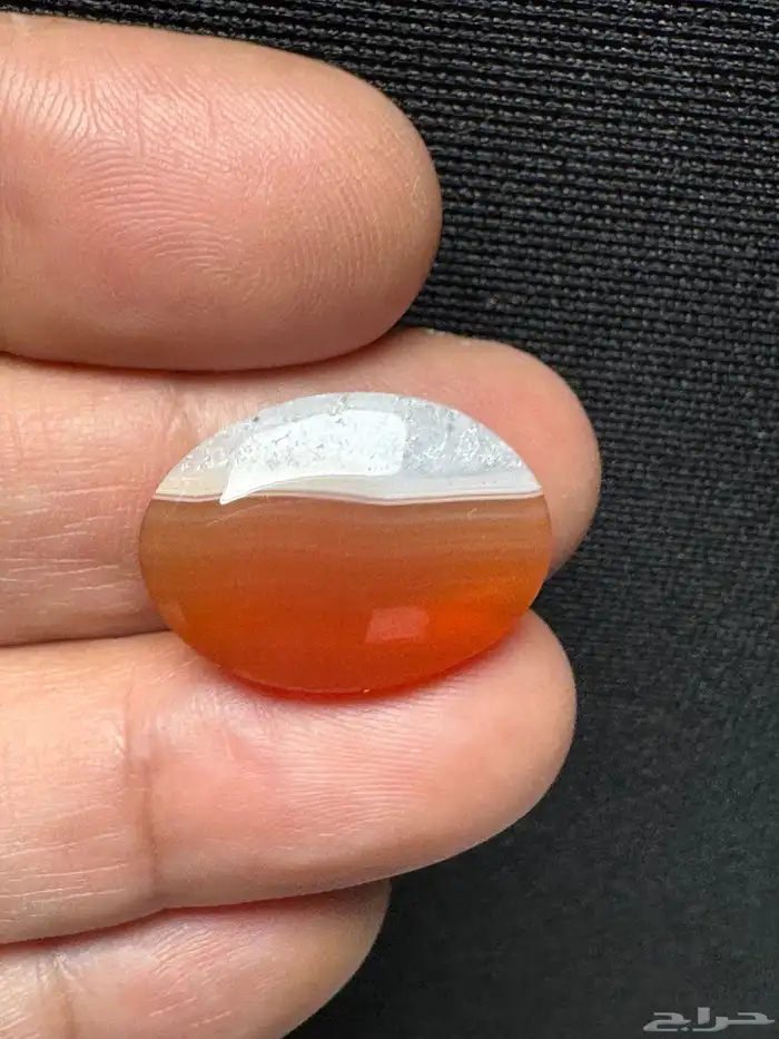 عقيق يماني طبيعي مناصف كريستالي نوادر 19