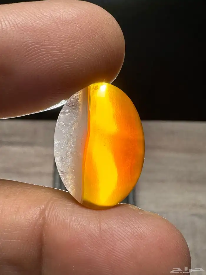 عقيق يماني طبيعي مناصف كريستالي نوادر 16